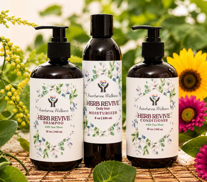 🌿 HerbRevive Complete Hair & Scalp System (4-Step Ritual)