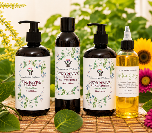 🌿 HerbRevive Complete Hair & Scalp System (4-Step Ritual)
